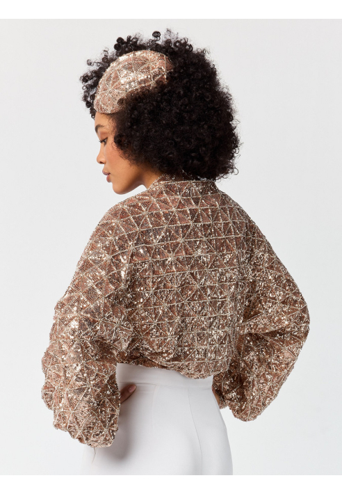 Poirier ST-75325 Bronze - Stola con paillettes