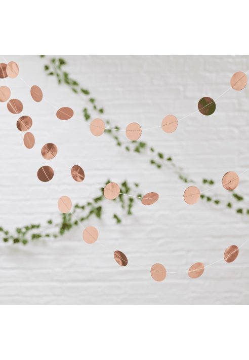 Ginger Ray BB-277 Beautiful Botanics Cerchi Bunting Oro Rosa ()