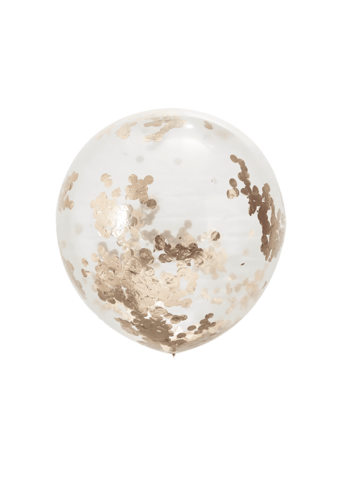 Ginger Ray BB-311 Beautiful Botanics 3 Confetti Palloncini Oro Rosa