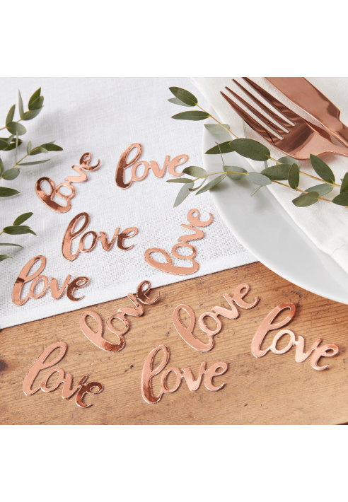 Ginger Ray BB-319 Beautiful Botanics Love Matrimonio Confetti Oro Rosa ()