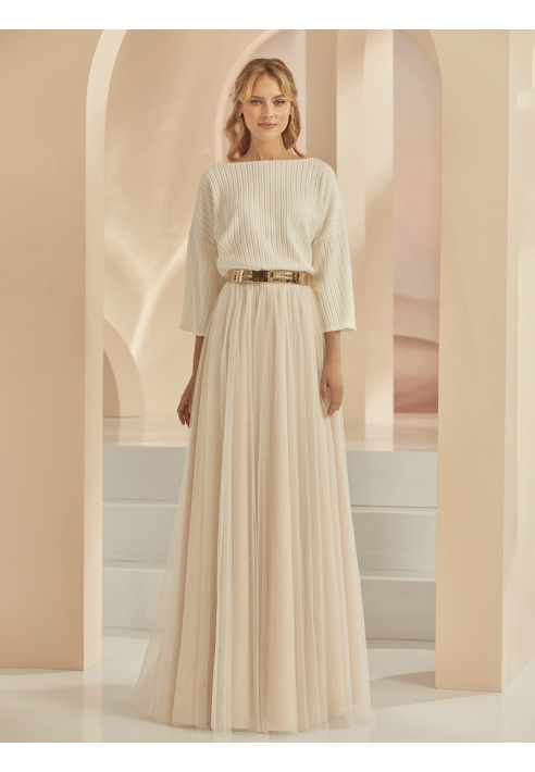 Bianco Evento Bamaris Gonna lunga Champagne ()