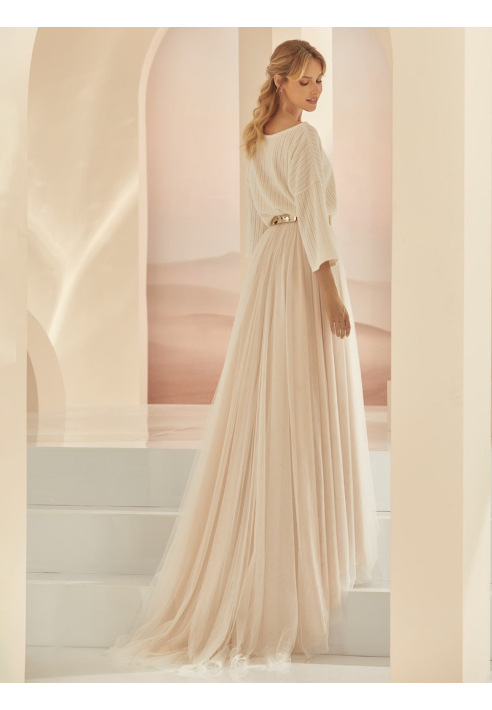 Bianco Evento Bamaris Gonna lunga Champagne