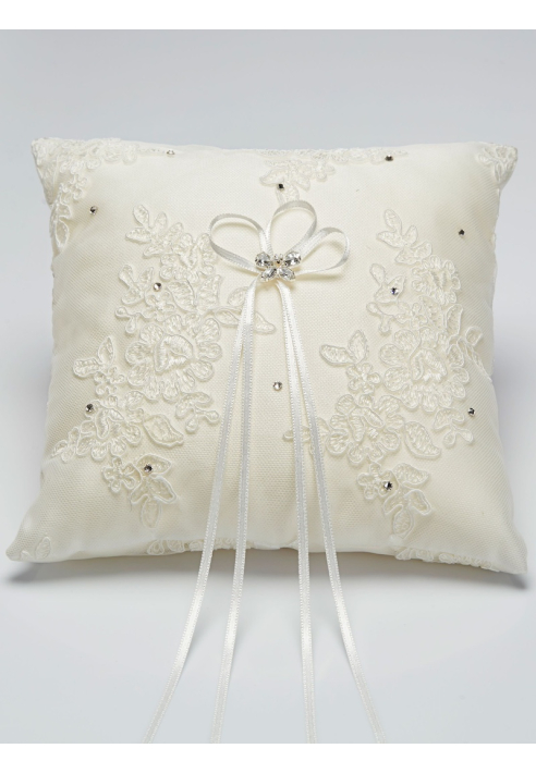 Bianco Evento K2 Cuscino ad anello con cristalli Swarovski ()