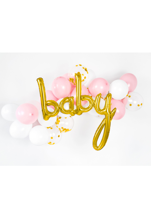 Party Deko Party Deko FB42M-019 - Palloncino in foil “Baby” dorato ()