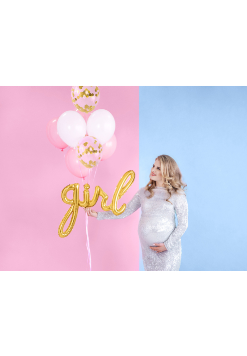 Party Deko FB43M-019 - Palloncino in foil “Girl” dorato ()