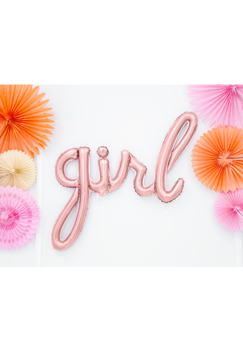 Party Deko FB43M-019R- Folienballon Chica Oro Rosa 77cm ()