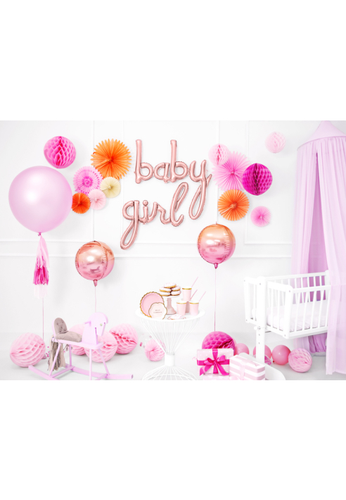 Party Deko FB43M-019R- Folienballon Chica Oro Rosa 77cm