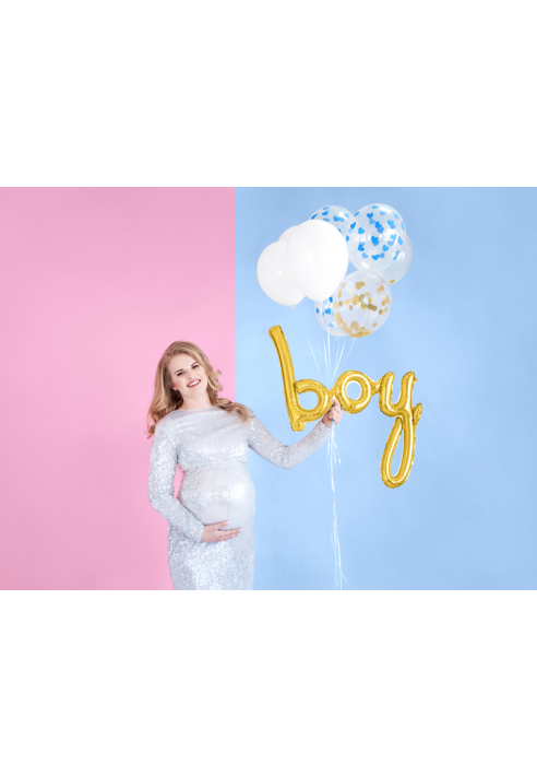 Party Deko Party Deko FB44M-019 - Palloncino in foil “Boy” dorato ()