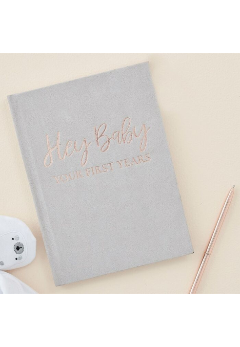 Ginger Ray BL-124 Floral - Diario Baby Shower ()