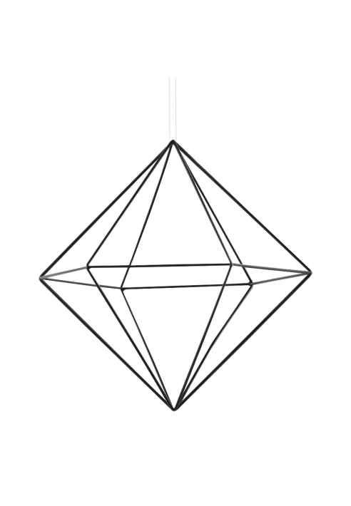 Ginger Ray BW-418 Decorazione Geometrica in Metallo Nero - Large