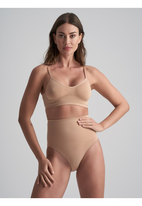 BYE BRA Seamsless | Slip Alta Senza Costure Beige ()