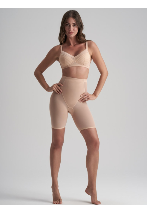 BYE BRA Powermesh | Short a Vita Alta Beige ()