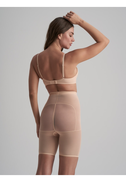 BYE BRA Powermesh | Short a Vita Alta Beige