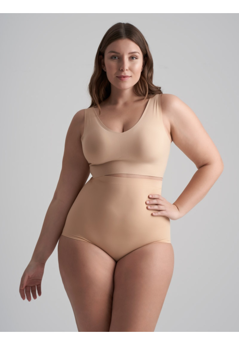 BYE BRA Invisible | Mutandine Invisibile a Vita Alta Colore Beige ()