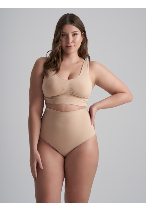 BYE BRA Soft Touch | Mutandine a Vita Alta Beige ()