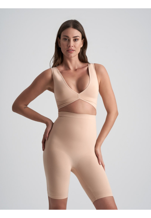 BYE BRA Soft Touch | Shorts Vita Alta Beige ()