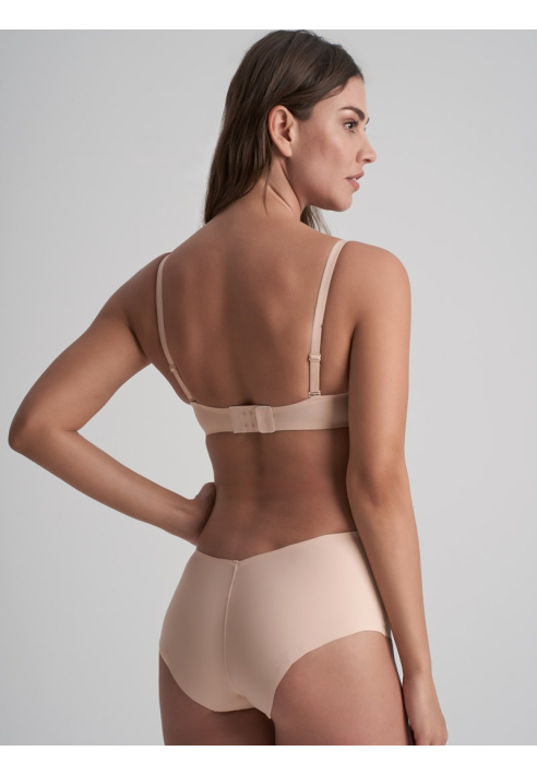 BYE BRA Slip a Vita Media con Schiena Bassa in Colore Beige. ()