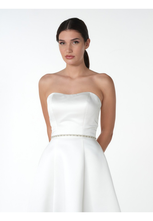 Poirier C-1527 -Cintura sposa da strass e perle ()