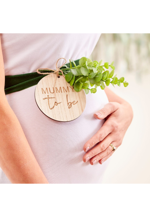 Ginger Ray BAB-122 Botanical Baby- Nastro per futura mamma al baby shower in velluto