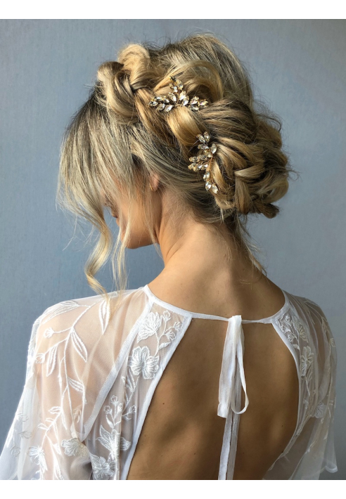 Sally Jane Bridal Esther Horquilla Dorato ()