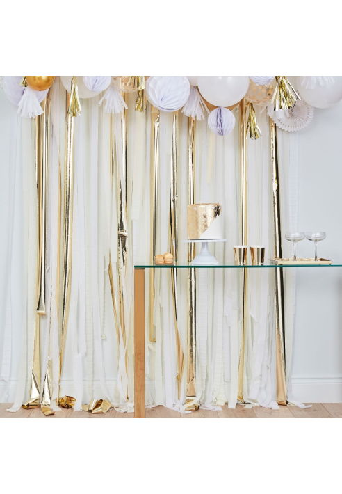 Ginger Ray MIX-188 Mix it Up - Fondo d'oro a strisce metalliche