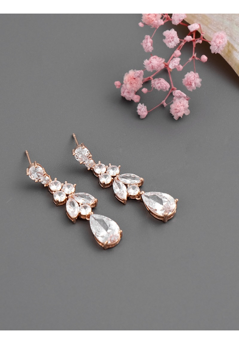 G. Westerleigh ER4145RG Orecchini Sposa Rosa Dorato