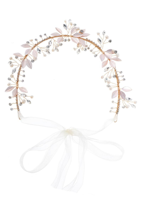 G. Westerleigh HB6132G Diadema da Sposa Rosa Dorato | Accessorio per Capelli