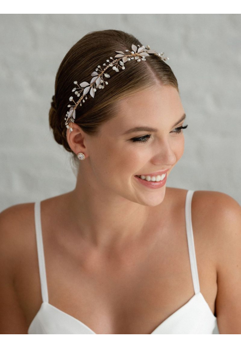 G. Westerleigh HB6132G Diadema da Sposa Rosa Dorato | Accessorio per Capelli ()