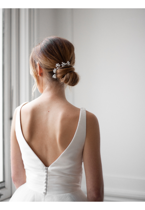 Abrazi Perla Spille per Capelli Argento ()