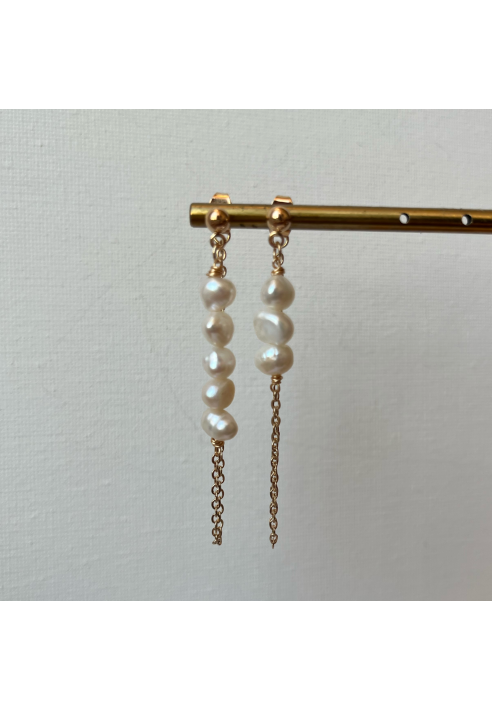 Sally Jane Bridal Muse Orecchini Oro con Perle