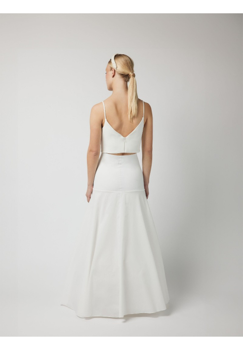 Poirier PC45-190J Sottogonna A-Line 190 cm Avorio Blush