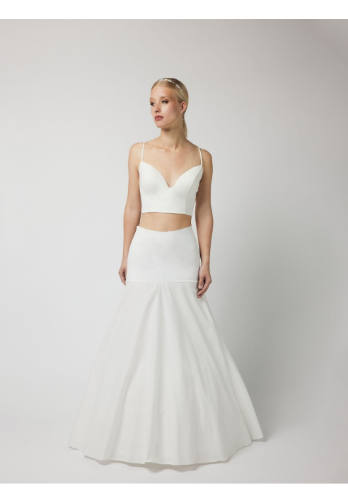 Poirier PC45-230J Sottogonna A-Line 230 cm Avorio Blush ()