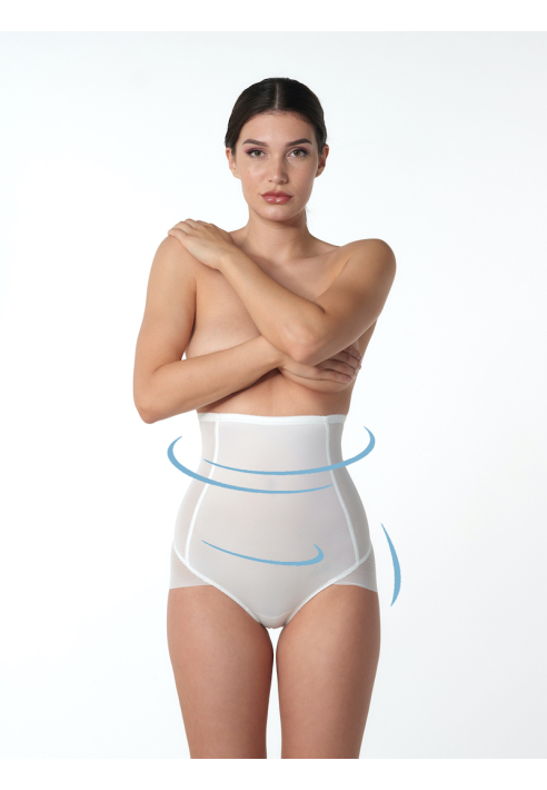 Poirier MP-51 Ivory- Panty Controllo Alta Vita Avorios ()