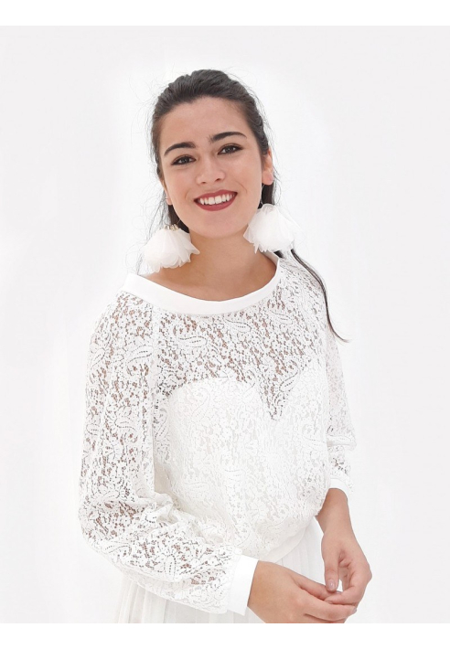Poirier T-131 -Top con Pizzo ()