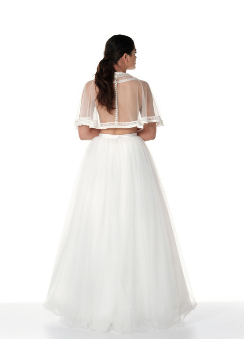 Poirier S325-250 Avorio- Gonna di Tulle Avorio