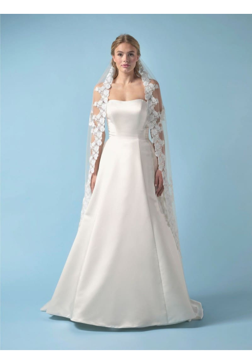 Poirier S439-150-SOFT Velo ricamato con fiori ()