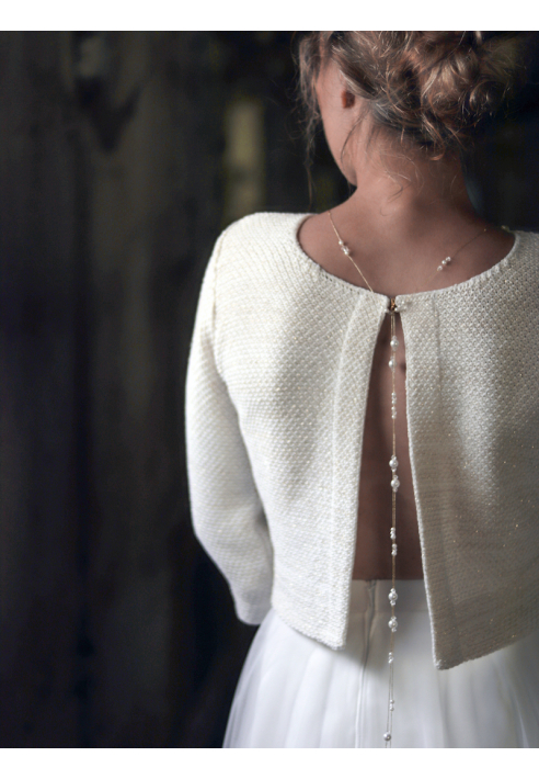 Forever & Eva P5310G Maglione da sposa in Lurex dorato ()