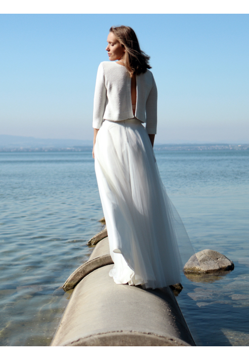 Forever & Eva P5310S Maglione da sposa Argento ()