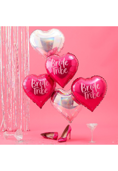 Ginger Ray BT-312 Bride Team - Palloncini a elio a forma di cuore ()