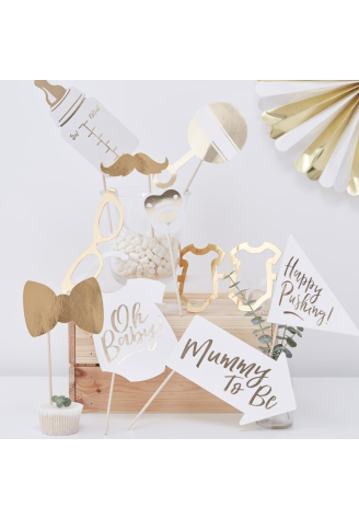 Ginger Ray OB-122 Baby Shower Photo Booth Props ()