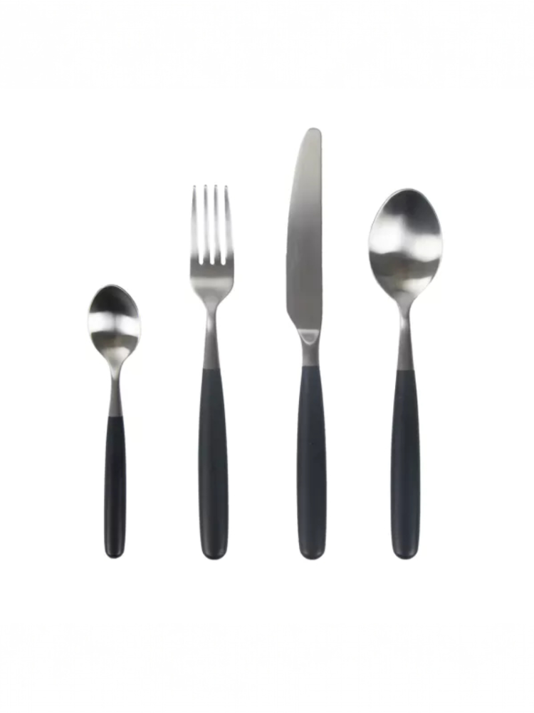 Pomax RENOIR – Set di posate 16 pezzi 18/10 – Acciaio inox – Nero main product photo