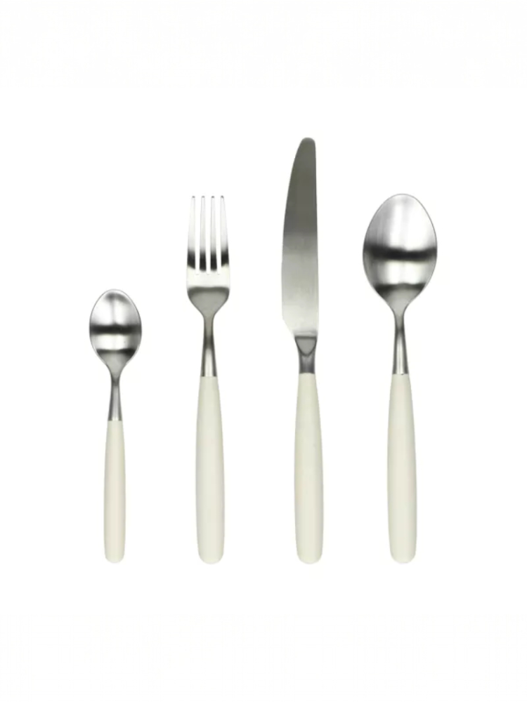 Pomax RENOIR – Set di posate 16 pezzi 18/10 – Acciaio inox – Bianco main product photo