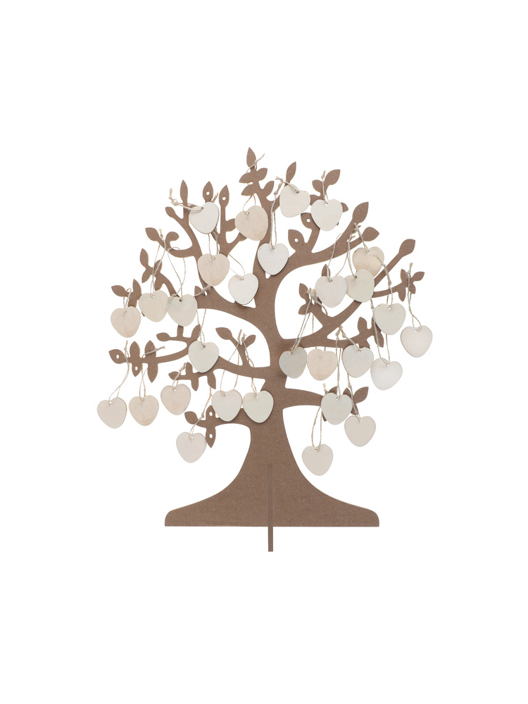 Santex 6922 - Albero dei Desideri con Cuori di Legno 50 Pezzi main product photo