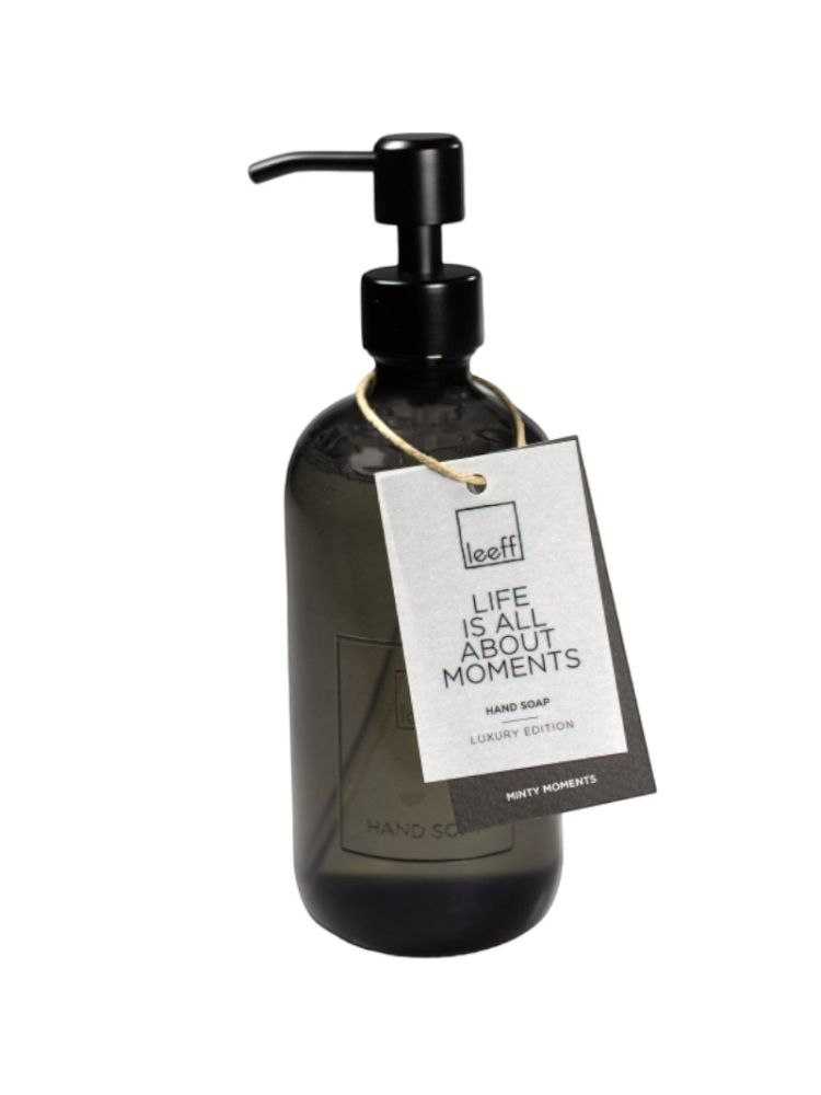 Leeff 18373 Dispenser Sapone Mani in Vetro - Minty Moments Grigio main product photo