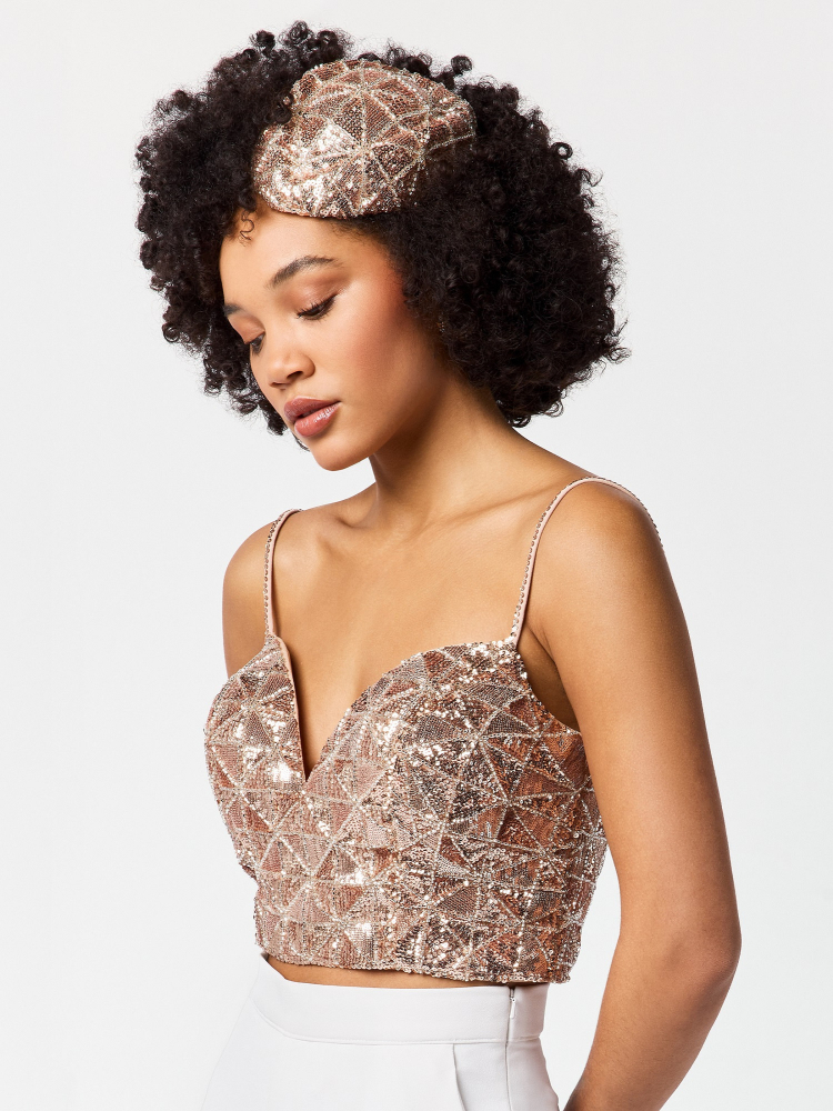 Poirier T-75423 Top | Paillettes main product photo