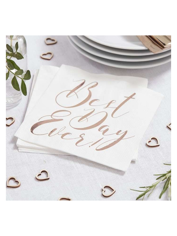 Ginger Ray BB-265 Beautiful Botanics Best Day Ever Napkins main product photo