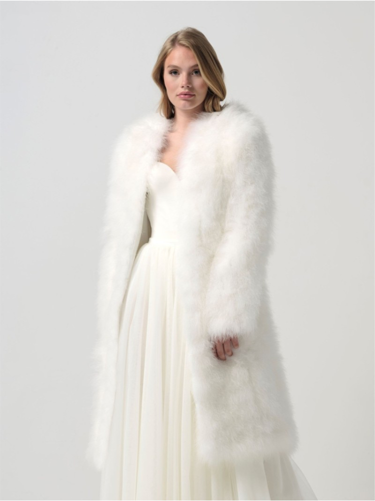 Poirier BOL-26 Marabù Giacca Avorio main product photo