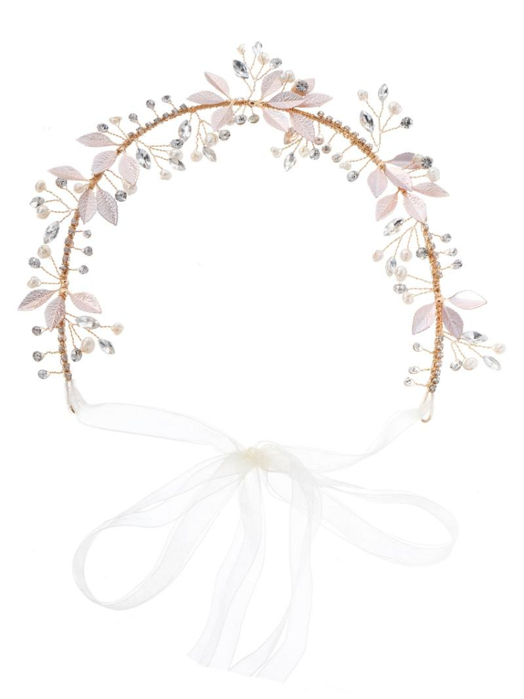 G. Westerleigh HB6132G Diadema da Sposa Rosa Dorato | Accessorio per Capelli main product photo