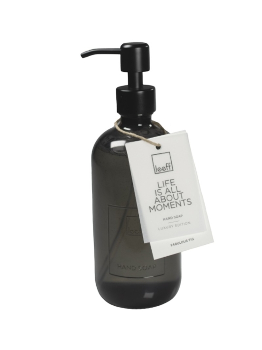 Leeff 18372 Dispenser Sapone in Vetro - Fabulous Fig Grigio main product photo