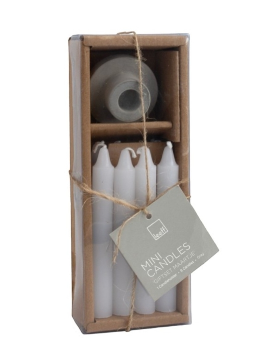Leeff 18625 Set Mini Candele Maartje — Grigio main product photo